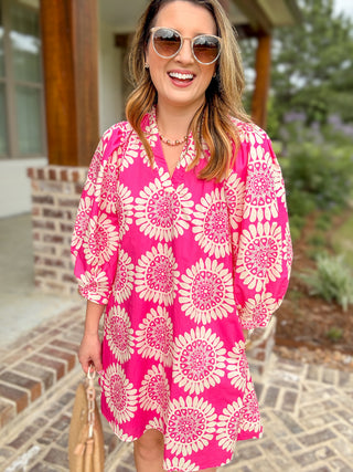 The Bold & Pink Mini Dress