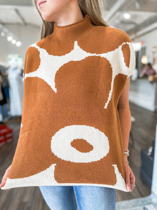 Auburn Petals Toffee/Off White Sweater Top