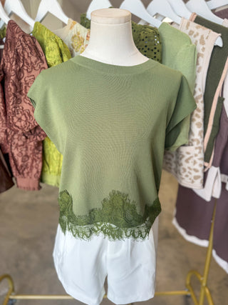 Olive Pretty Little Lace Top