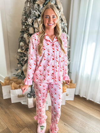 Holly Jolly Santa Pajama PANTS Set
