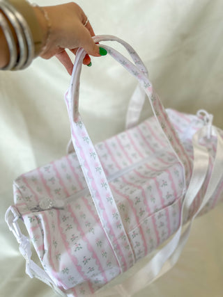 TRVL Pink Ribbon Floral Weekender Duffel Bag