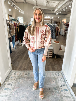 Taupe Forever Yours Balloon Sleeve Sweater