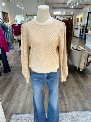 A Touch of Golden Shimmer Lightweight Sweater