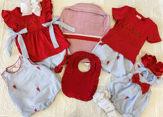 Boy Pinch Me I'm Cute Crawfish Seersucker Shorts Set