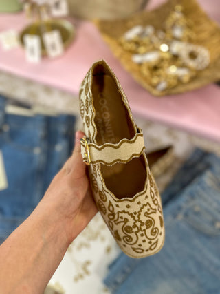 Tan Seashell Ariana Mary Jane Sandal