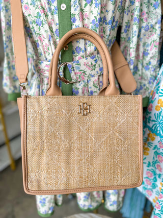 Natural Lattice Ricky Mini Tote | Caroline Hill