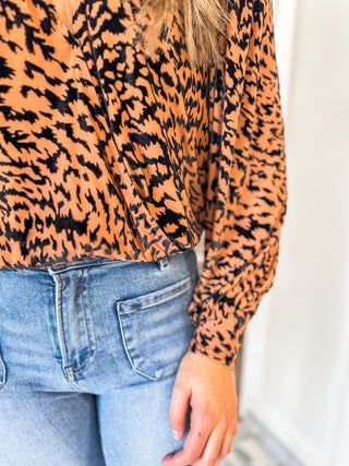 She's So Wild Velvet Detail Bodysuit