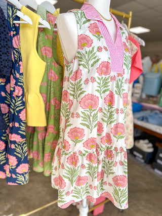 Off White Sweet Afternoon Floral Mini Dress