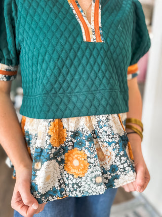 The Quilted Cottage Peplum Top