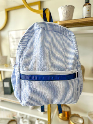 Skipper Seersucker Medium Backpack
