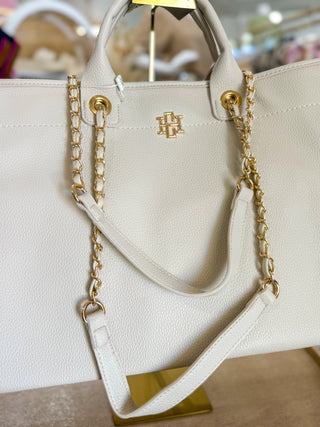 Melissa Cream Tote Bag | Caroline Hill