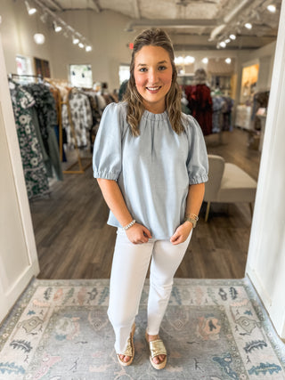 Cloud Nine Puff Sleeve Blouse