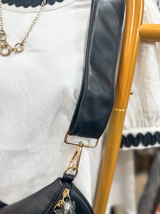 Black City Stroll Leather Crossbody