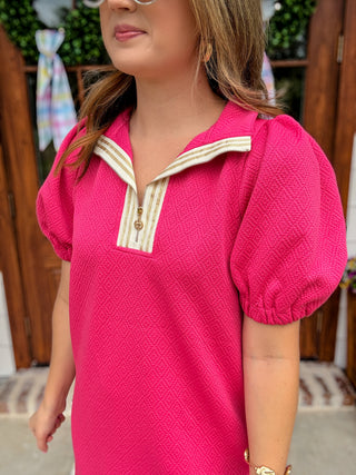 Pink Andie Half Zip Mini Dress