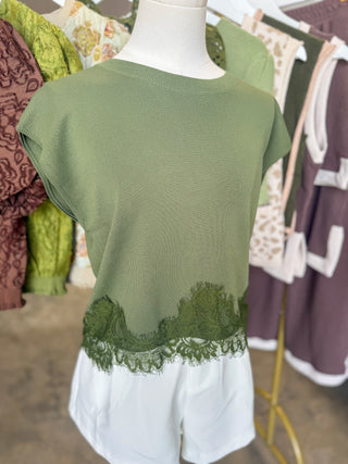 Olive Pretty Little Lace Top