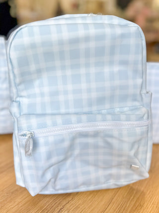 TRVL Blue Pimlico Plaid Mini Backer
