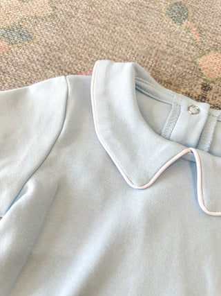 Light Blue Piping Collar Set