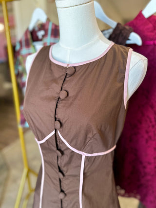 Chocolate Blush Crush Mini Dress