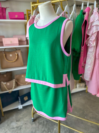 Green Made to Match Skirt Set