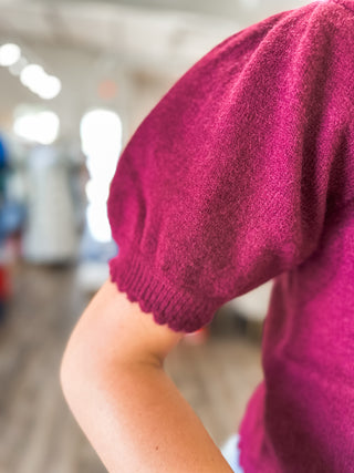The Autumn Edit Button Down Sweater Top