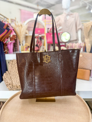 Chocolate EC Heath Tote Bag | Caroline Hill