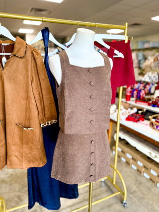 Cocoa Hollis Button Skort Set