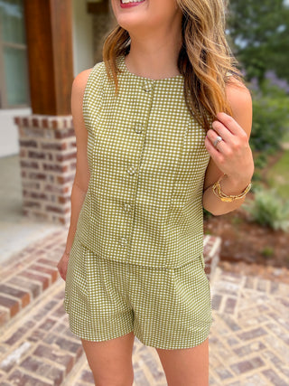Matcha Green Festival Favorite Shorts Set
