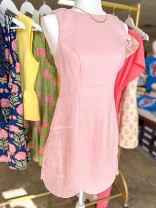 Pink Pretty in Pastel Scallop Mini Dress
