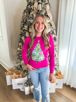 Oh Christmas Tree Long Sleeve Christmas Graphic Tee