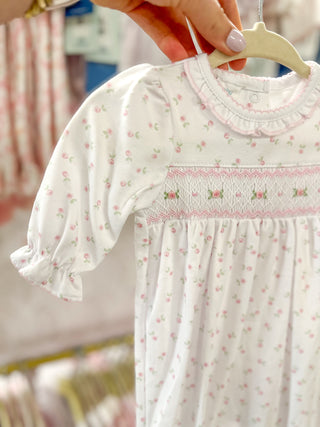 Juliette's Classics Pink Smocked Footie