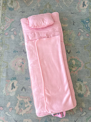 Pink Gingham Nap Mat Roll