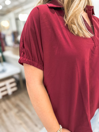 Burgundy Simplicity Blouse