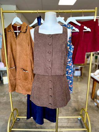 Cocoa Hollis Button Skort Set