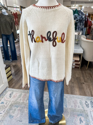 Thankful Knit Long Sleeve Sweater