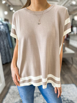 Coffee Shop Chic Latte Outline Details Top