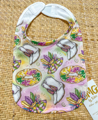 Mardi Gras Season Baby Bib