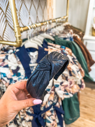 Navy Subtle Shimmer Headband