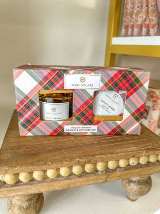 Frosty Myrrh Reed Diffuser & Candle Set
