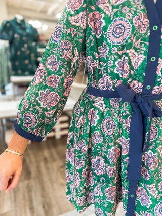 Paisley Grove Button Down & Belted Mini Dress