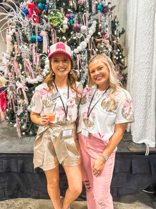 Girly & Golden Christmas Short Sleeve Shirt