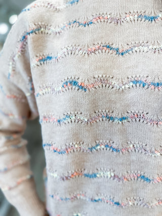 Blush Confetti Cloud Long Sleeve Sweater