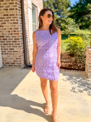 Lavender Pretty in Detail Mini Dress