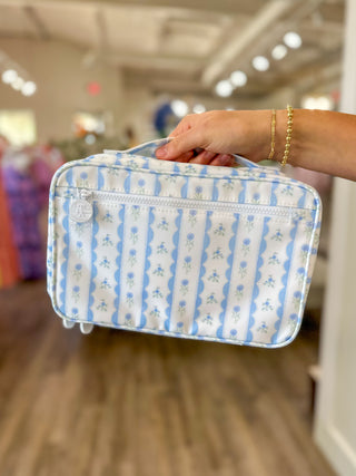 TRVL Blue Ribbon Floral Hanging Toiletry Bag