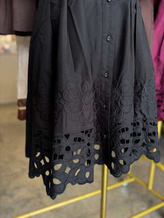 Black Millie Cutwork Mini Dress