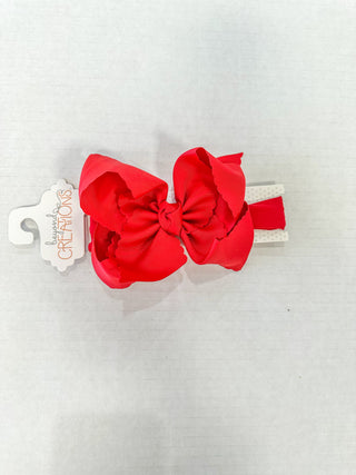 Red XL Headband Bow