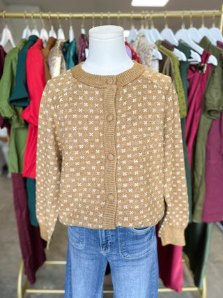 Camel Tiny Stitch Cardigan
