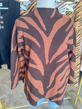Brown Effortlessly Wild Sweater