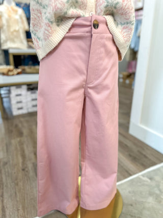 Pink Sweet Simplicity Wide Leg Pants