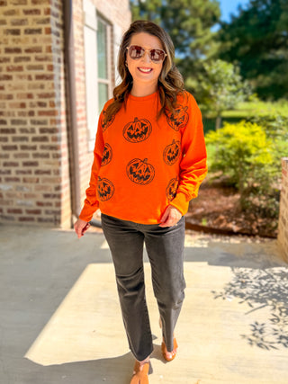 Orange Pumpkin Glow Sweatshirt