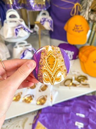 Golden Girl Bling Game Day Button